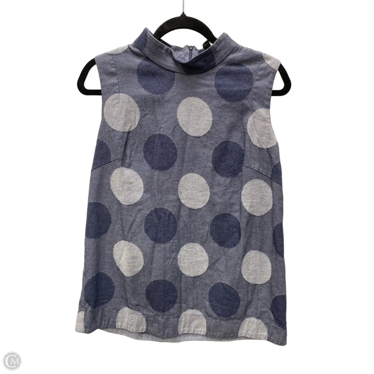 Top Sleeveless By Clothes Mentor In Polkadot Pattern, Size: Xs