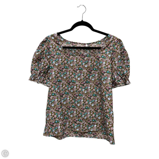 Blouse Short Sleeve By Clothes Mentor In Floral Print, Size: L