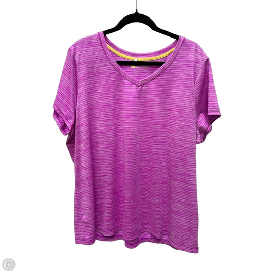 Athletic Top Short Sleeve By Xersion In Purple, Size: 2x