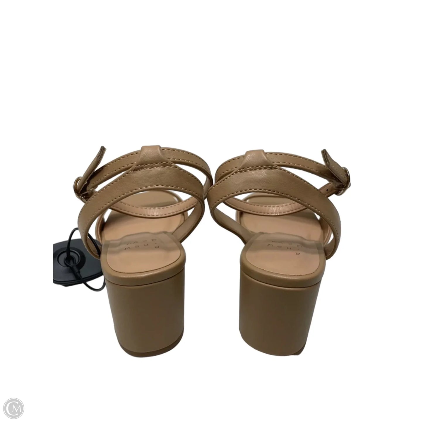 Sandals Heels Block By A New Day In Tan, Size: 6