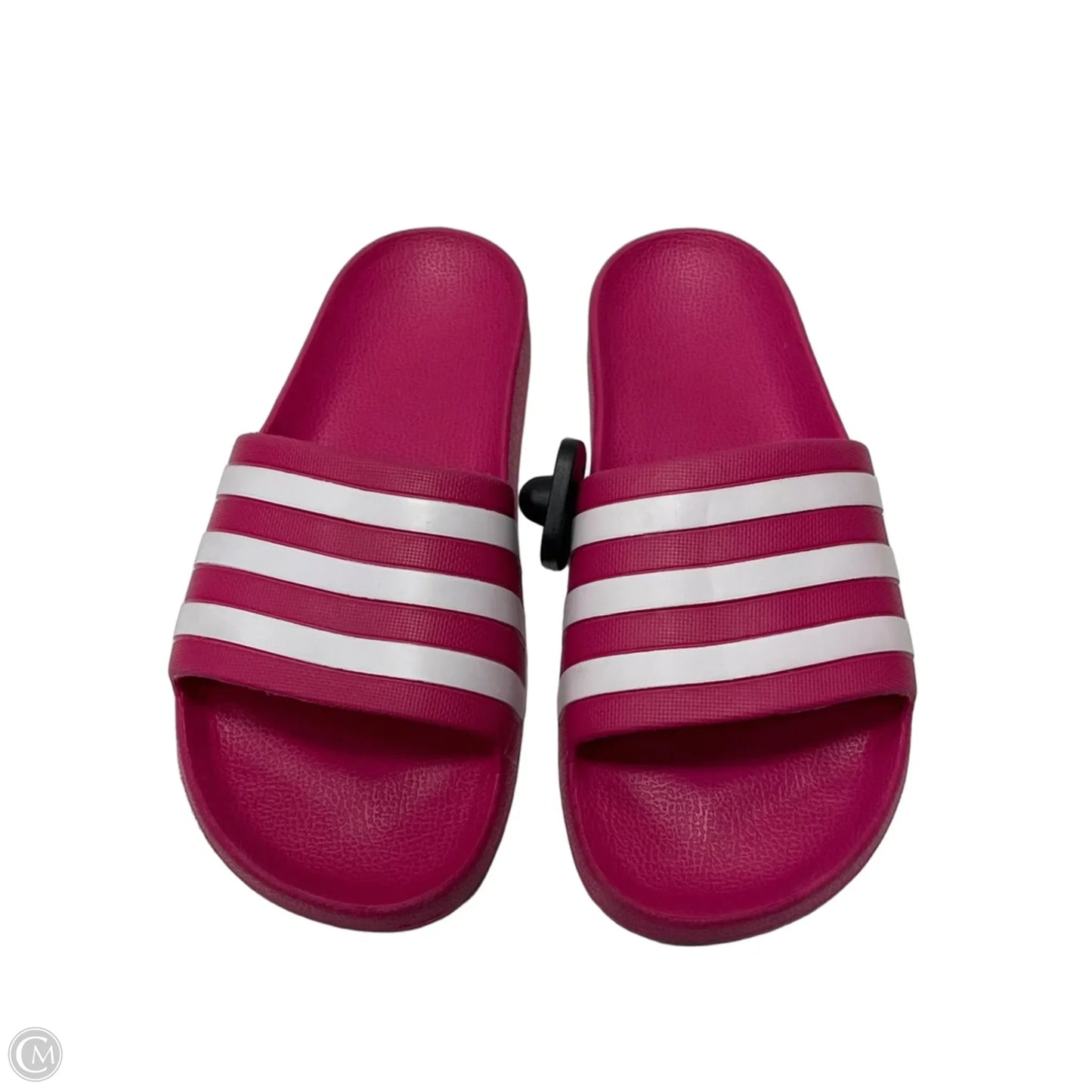 Sandals Flats By Adidas In Pink & White, Size: 8