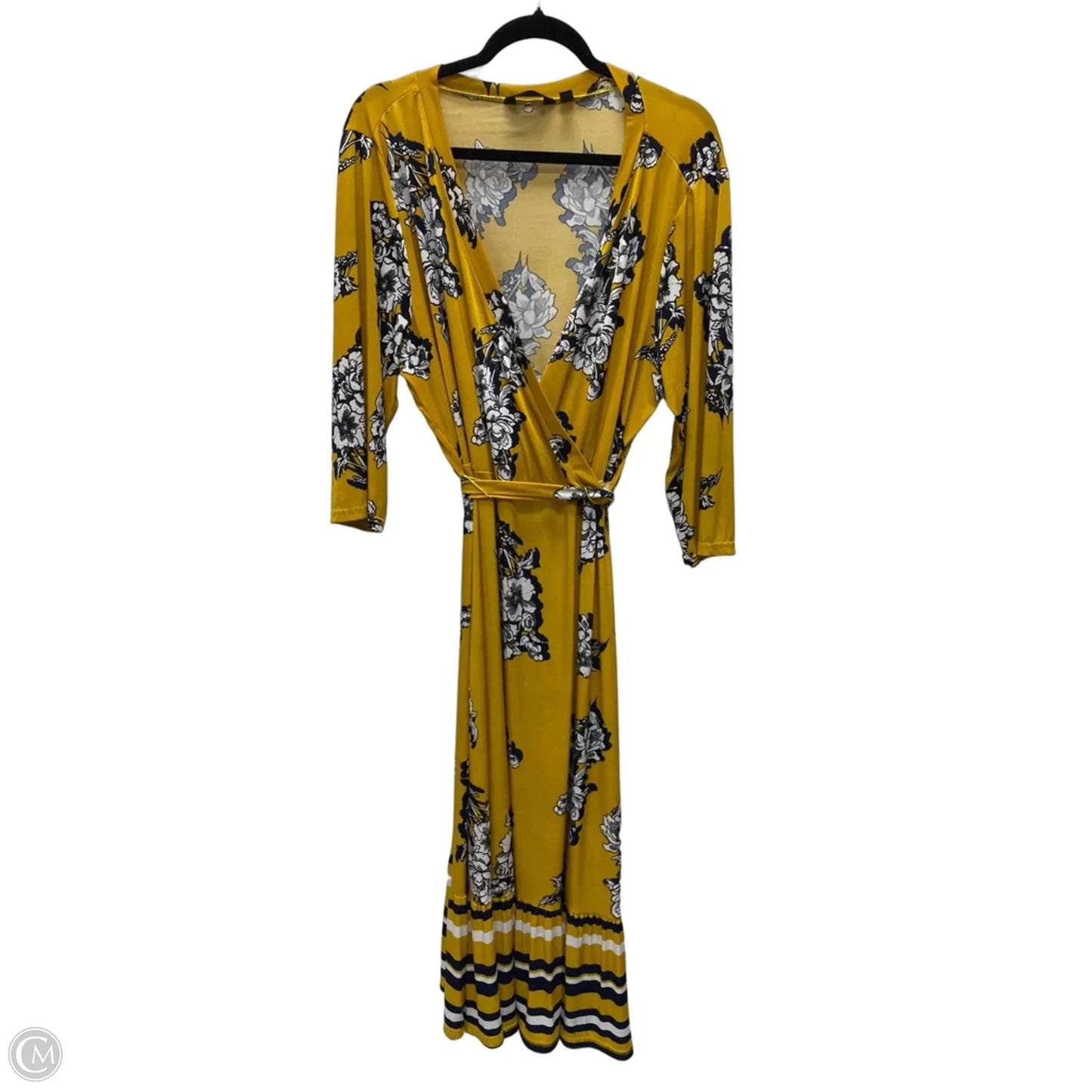 Dress Casual Maxi By Mlle Gabrielle In Floral Print, Size: 3x
