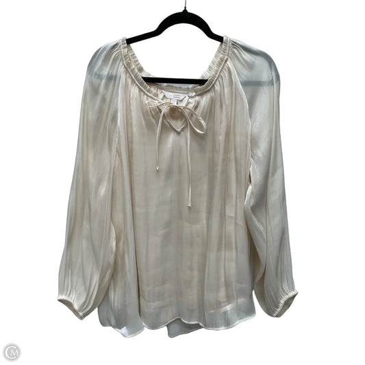 Blouse Long Sleeve By Lc Lauren Conrad In Peach, Size: Xl