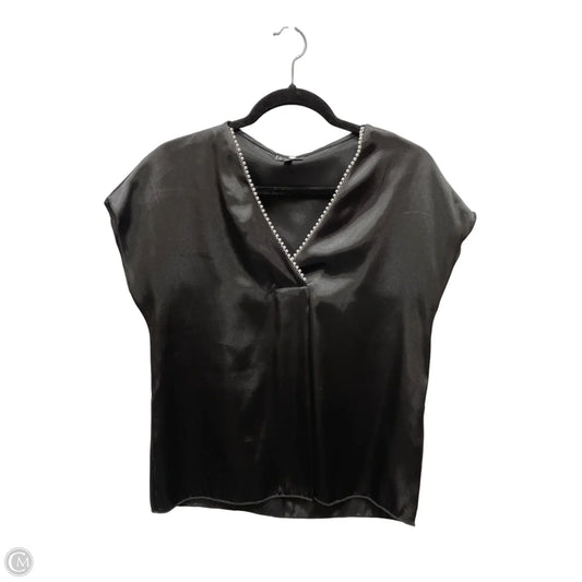 Blouse Short Sleeve By Nicole Miller In Black, Size: Xs