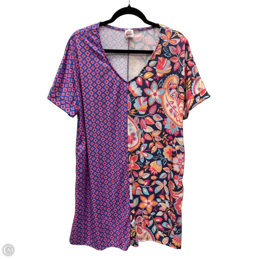 Dress Casual Short By Zigzag Stripe In Multi-colored, Size: Xl
