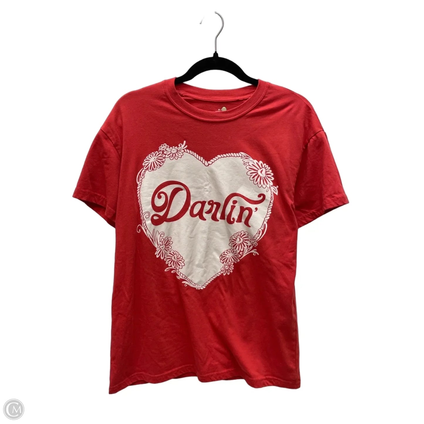Top Short Sleeve Basic By Clothes Mentor In Red & White, Size: M
