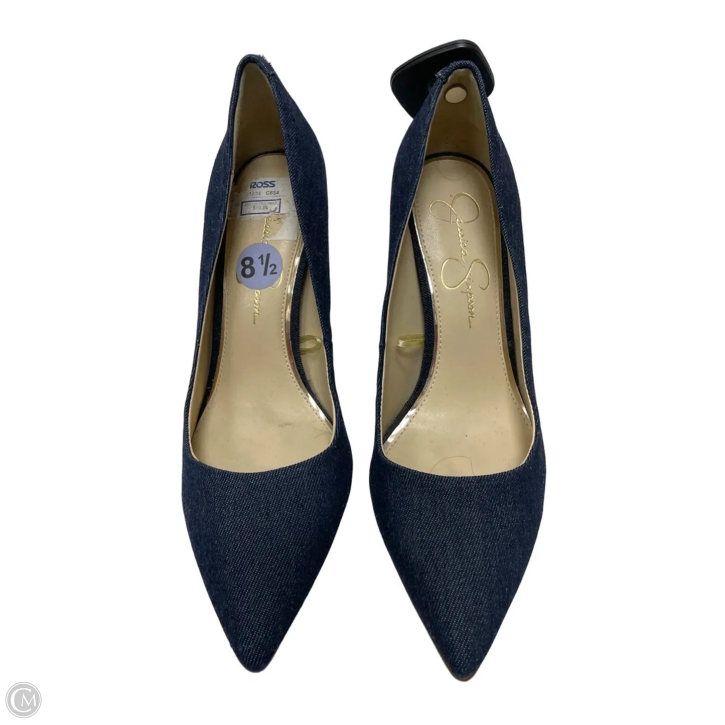 Shoes Heels Block By Jessica Simpson In Blue Denim, Size: 8.5