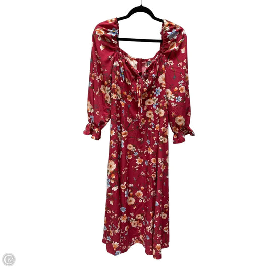 Dress Casual Short By Shein In Floral Print, Size: M