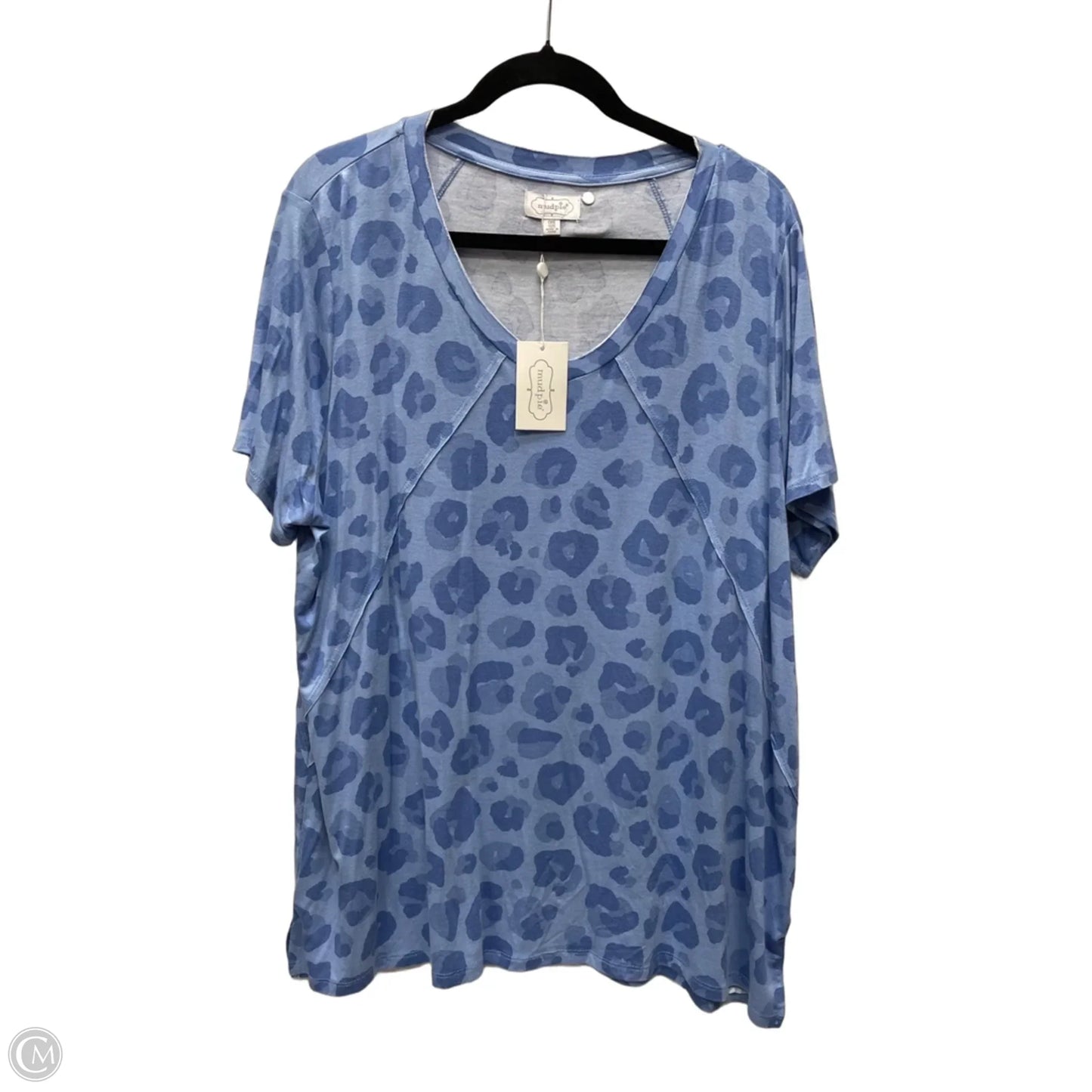 Top Short Sleeve By Mudpie In Animal Print, Size: Xl