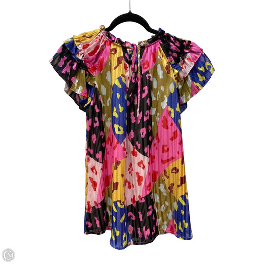 Blouse Short Sleeve By Clothes Mentor In Animal Print, Size: M