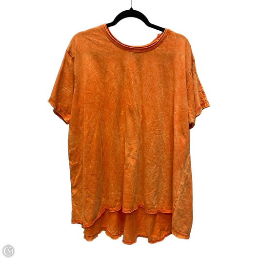 Tunic Short Sleeve By Zenana In Orange, Size: L