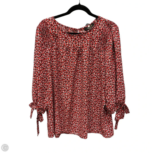 Blouse 3/4 Sleeve By Suzanne Betro In Multi-colored, Size: 1x