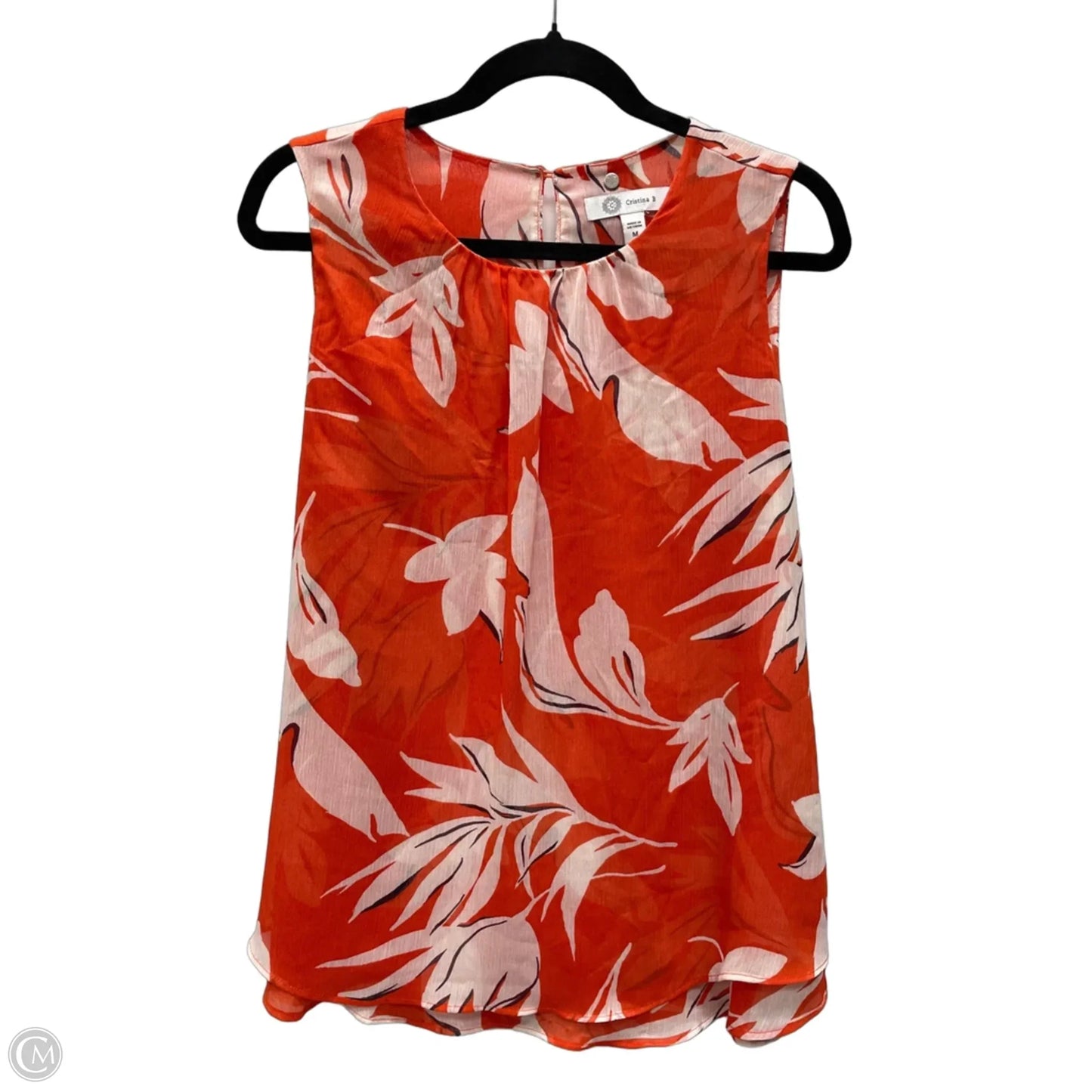 Blouse Sleeveless By Cristina In Floral Print, Size: M