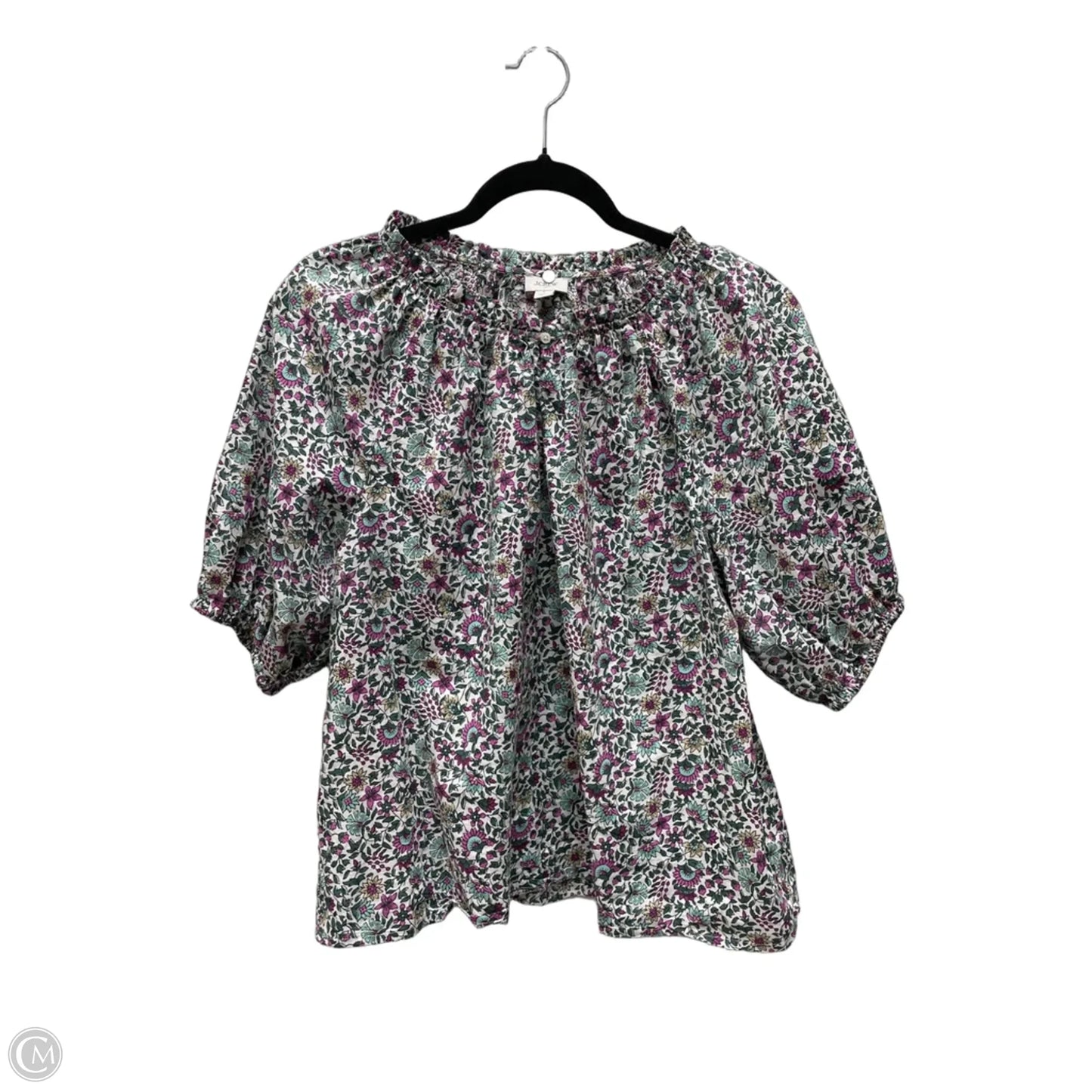 Top Short Sleeve By J. Crew In Floral Print, Size: L