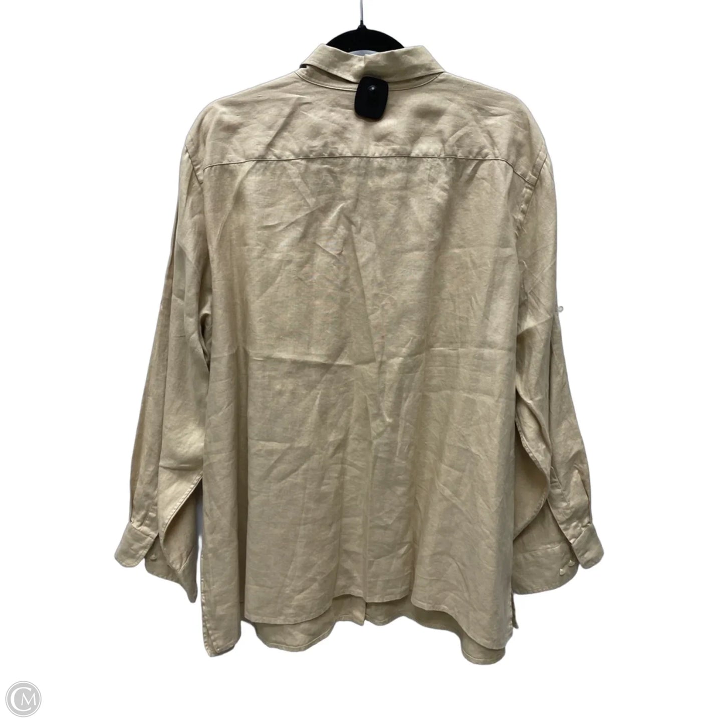 Top Long Sleeve By Lauren By Ralph Lauren In Tan, Size: 3x