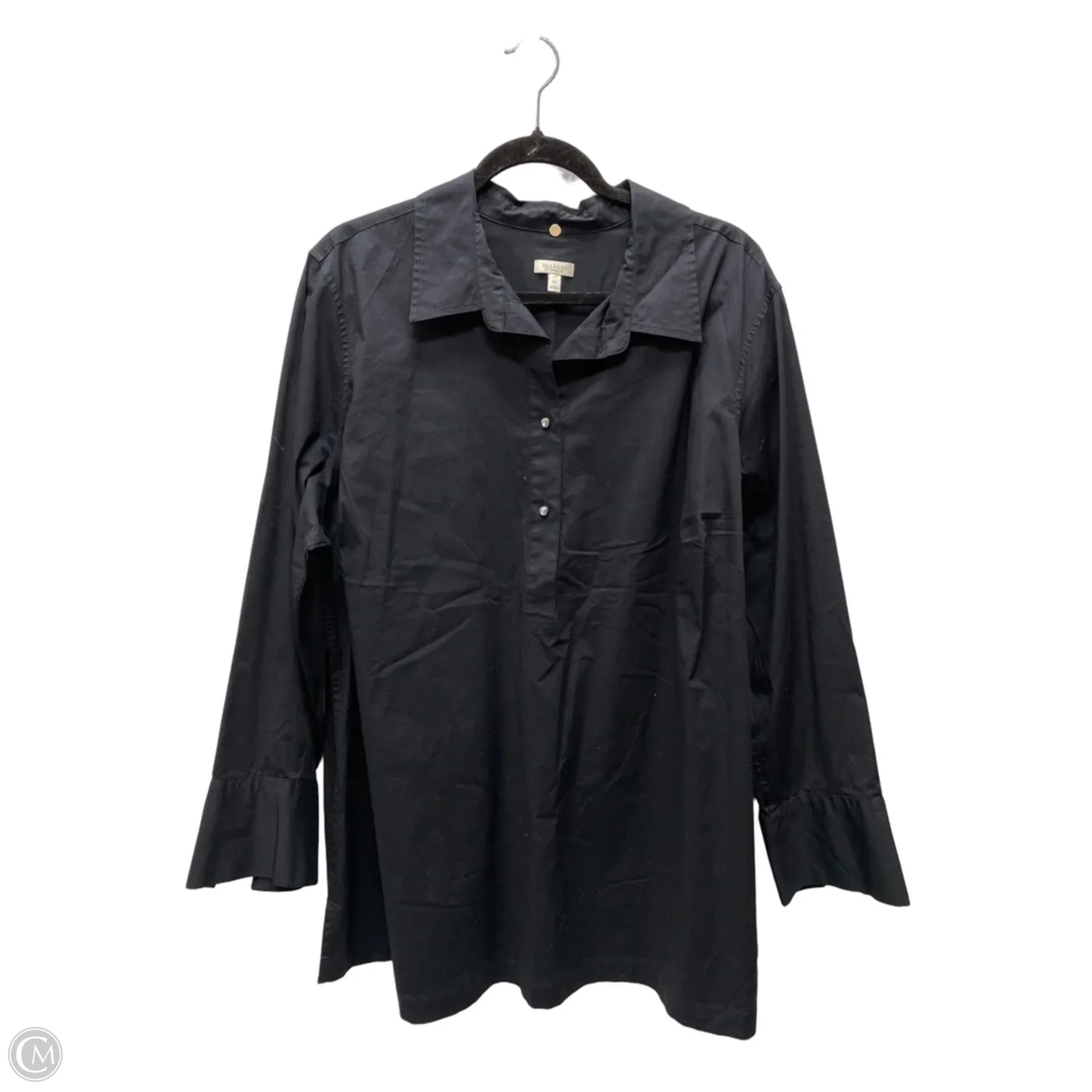 Top Long Sleeve By Talbots In Black, Size: 3x