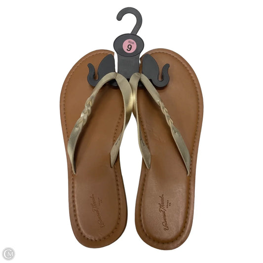Sandals Flats By Universal Thread In Gold, Size: 9