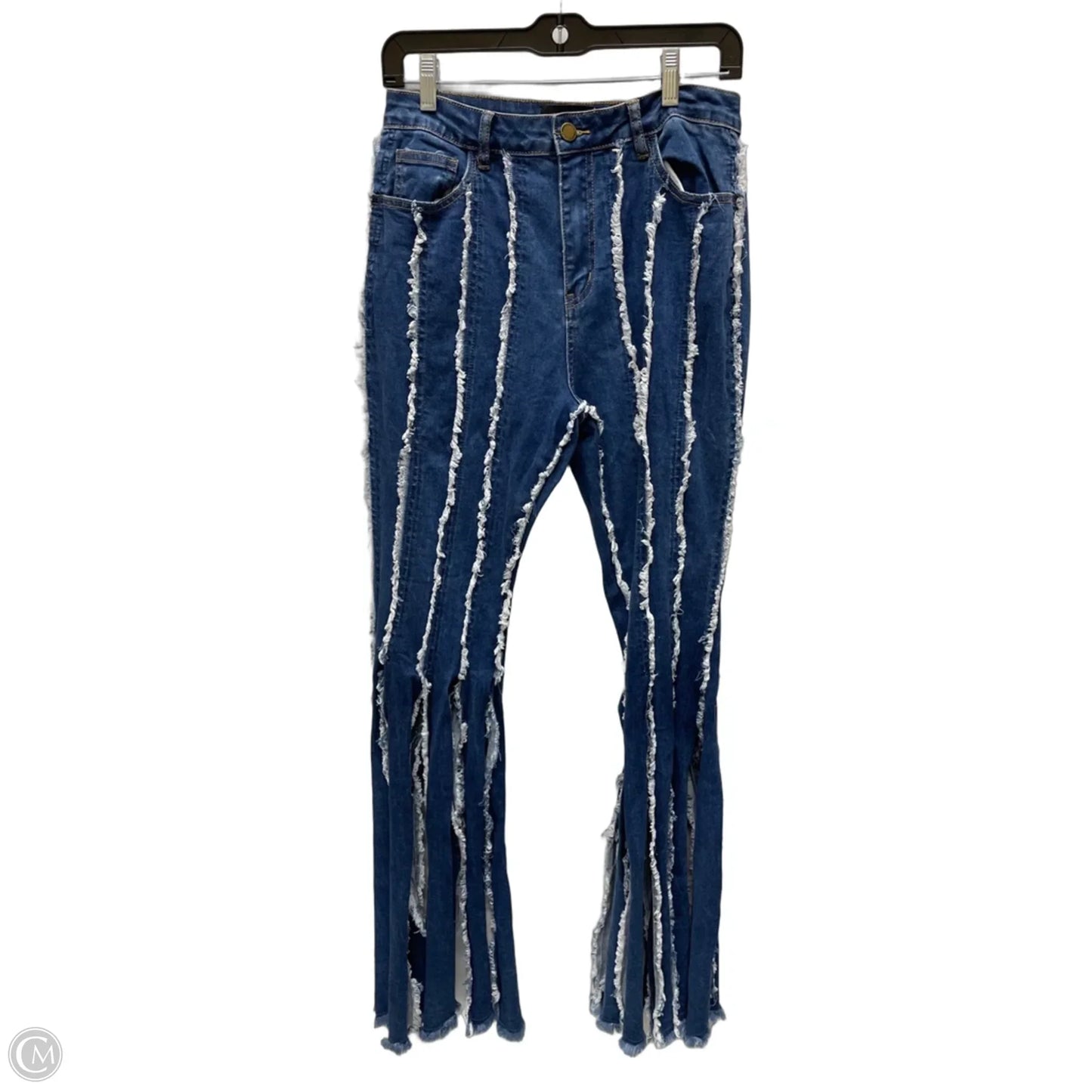 Jeans Flared By Clothes Mentor In Blue Denim, Size: 10
