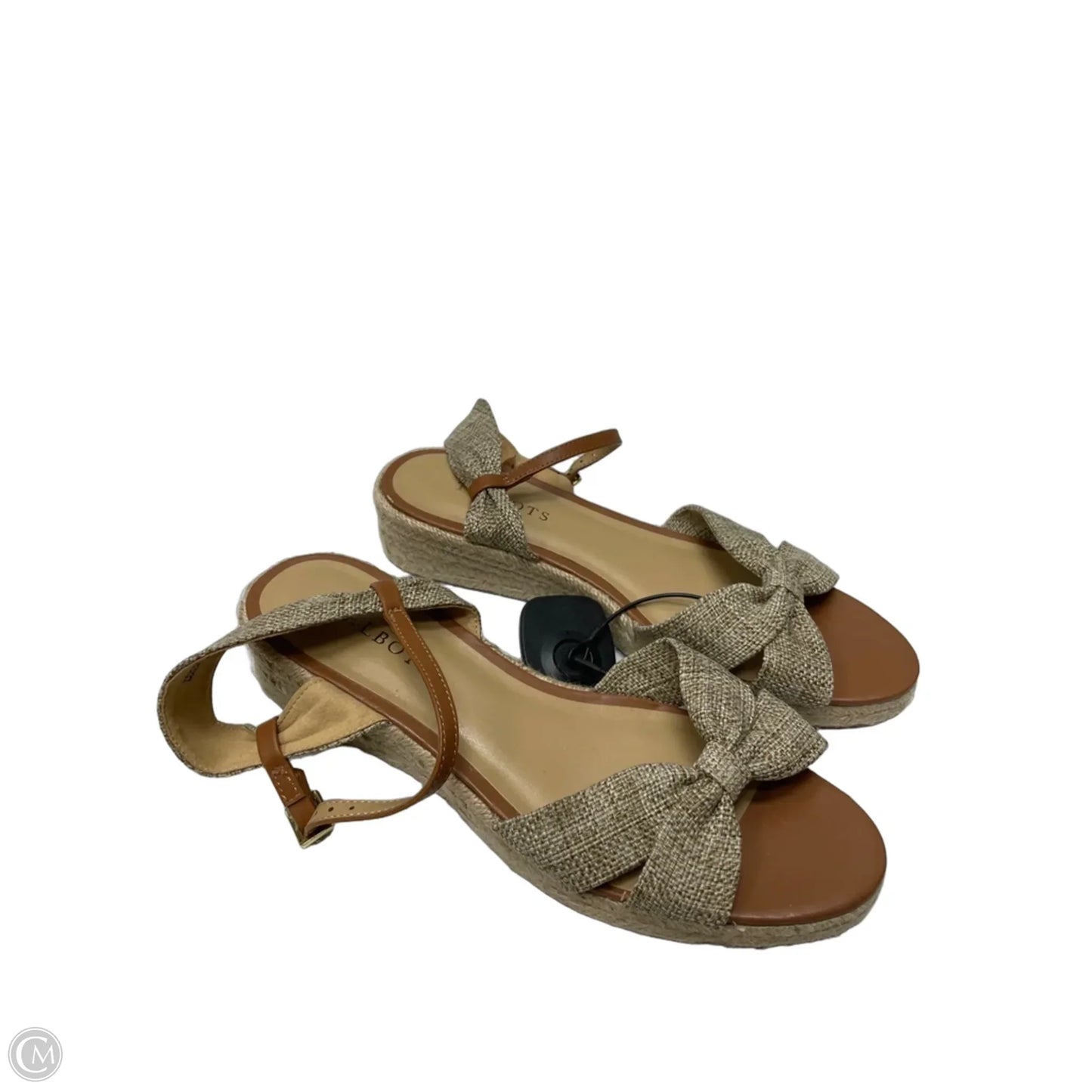 Sandals Heels Wedge By Talbots In Tan, Size: 8