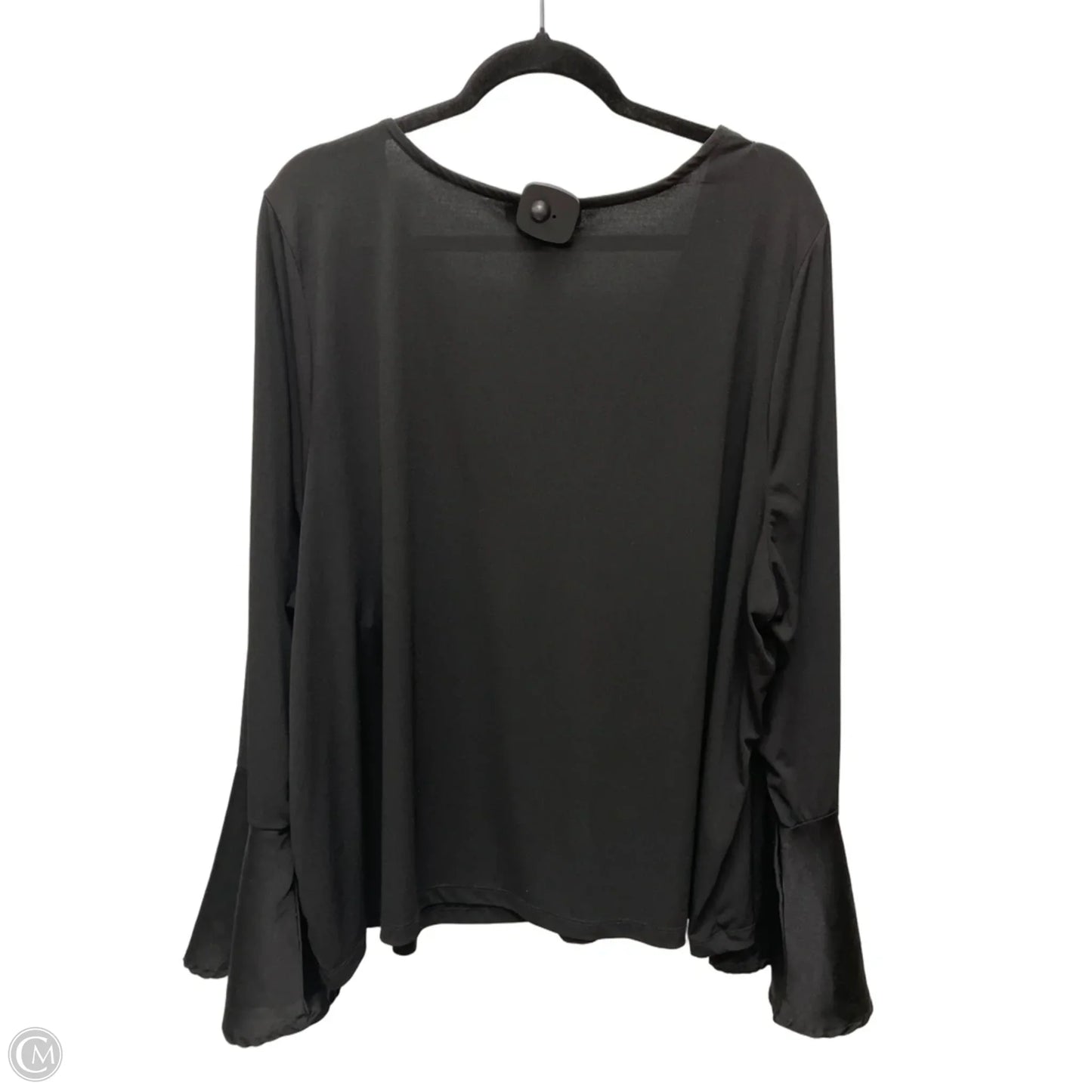 Blouse Long Sleeve By Eloquii In Black, Size: 4x