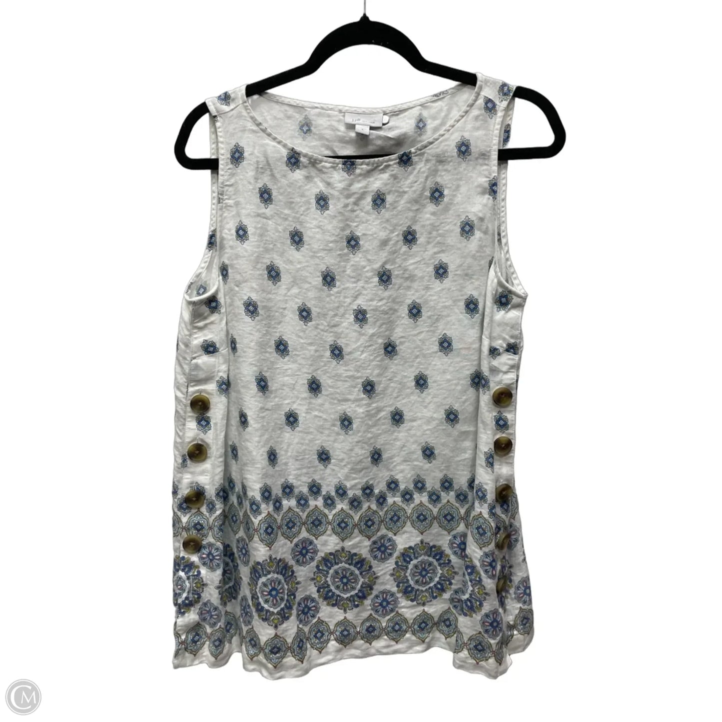 Top Sleeveless By J. Jill In Floral Print, Size: M