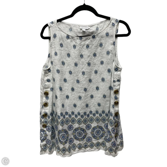 Top Sleeveless By J. Jill In Floral Print, Size: M
