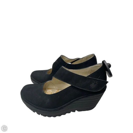 Shoes Heels Wedge By Fly London In Black, Size: 7.5