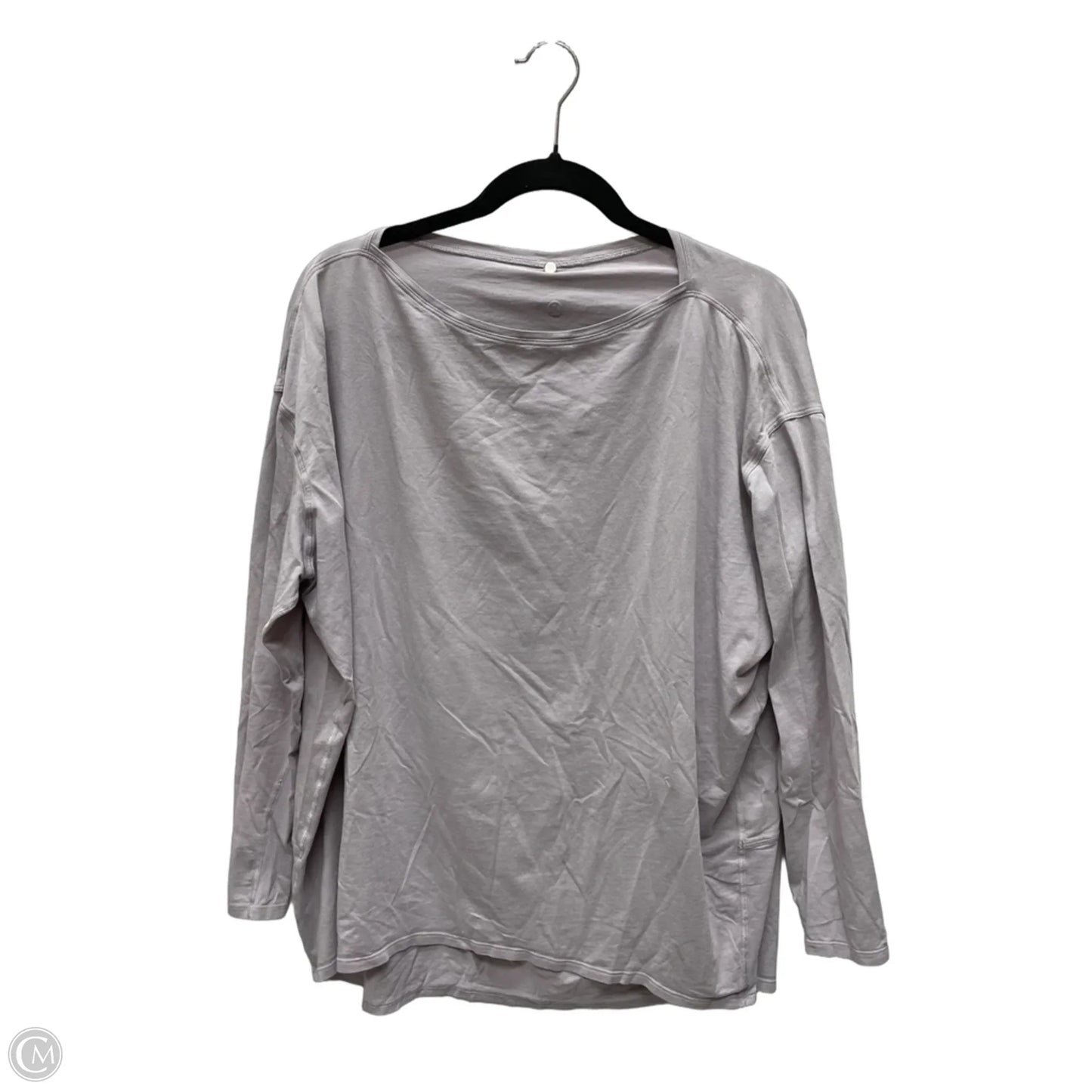 Athletic Top Long Sleeve Crewneck By Lululemon In Purple, Size: Xl