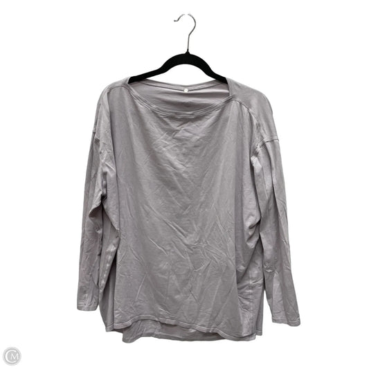 Athletic Top Long Sleeve Crewneck By Lululemon In Purple, Size: Xl