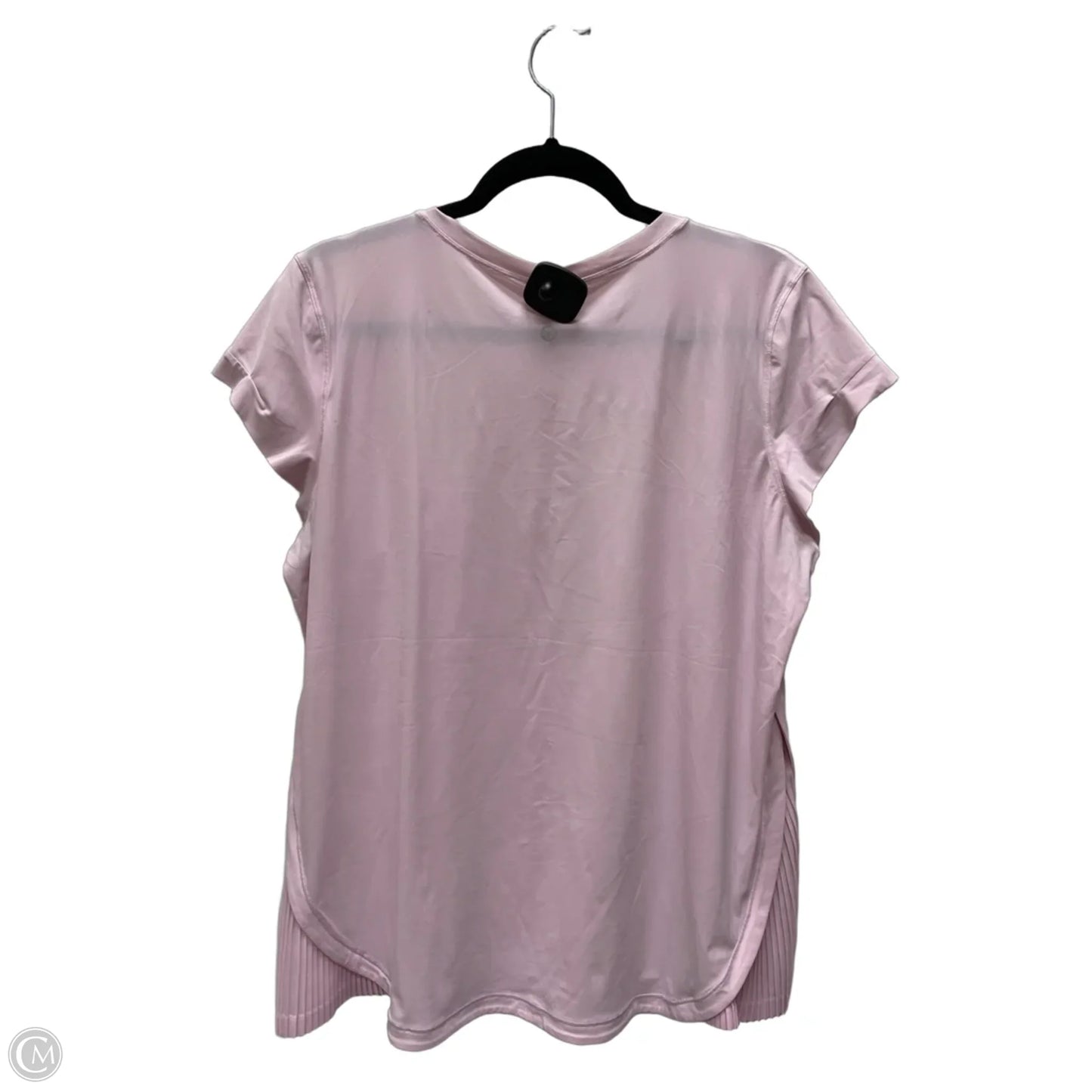 Athletic Top Short Sleeve By Lululemon In Pink, Size: L