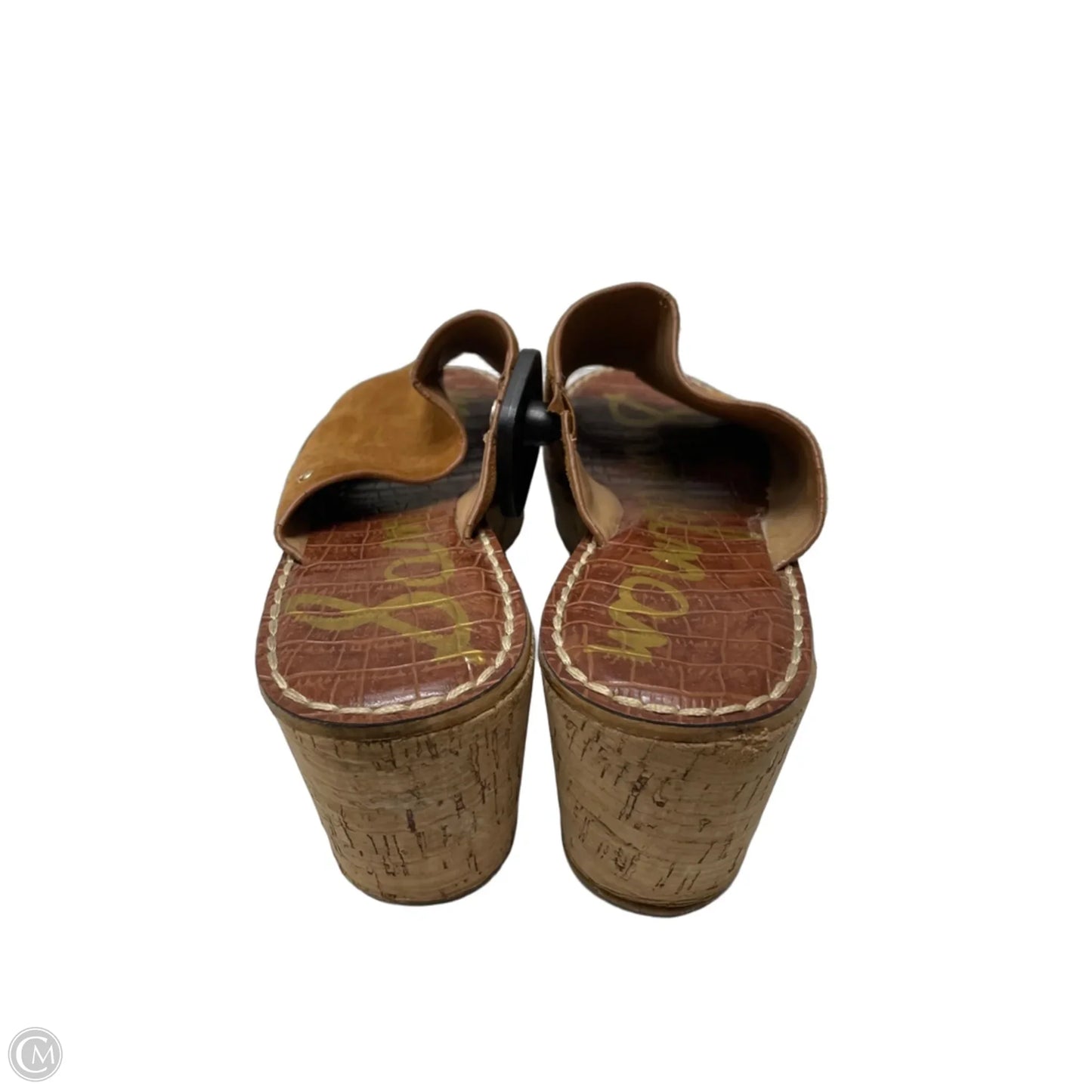 Sandals Heels Wedge By Sam Edelman In Brown, Size: 9.5