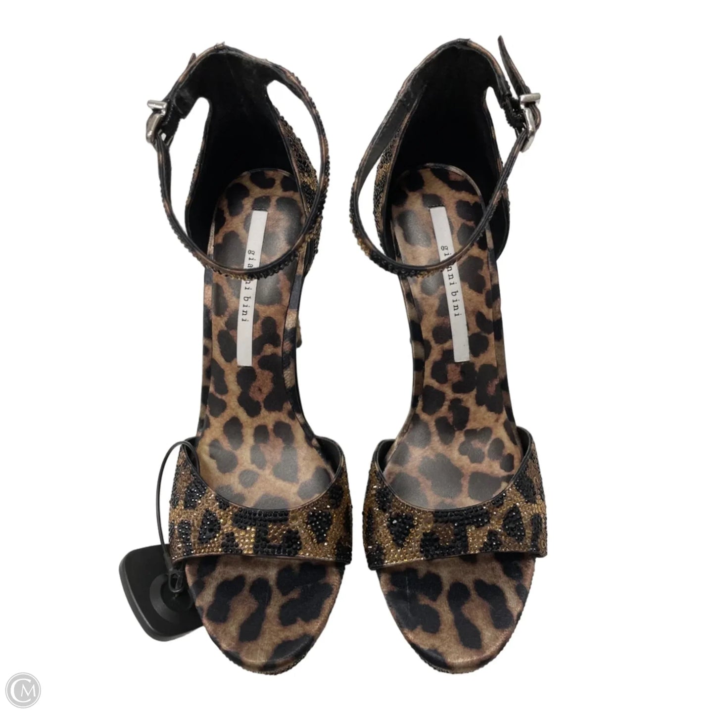 Sandals Heels Stiletto By Gianni Bini In Animal Print, Size: 9.5