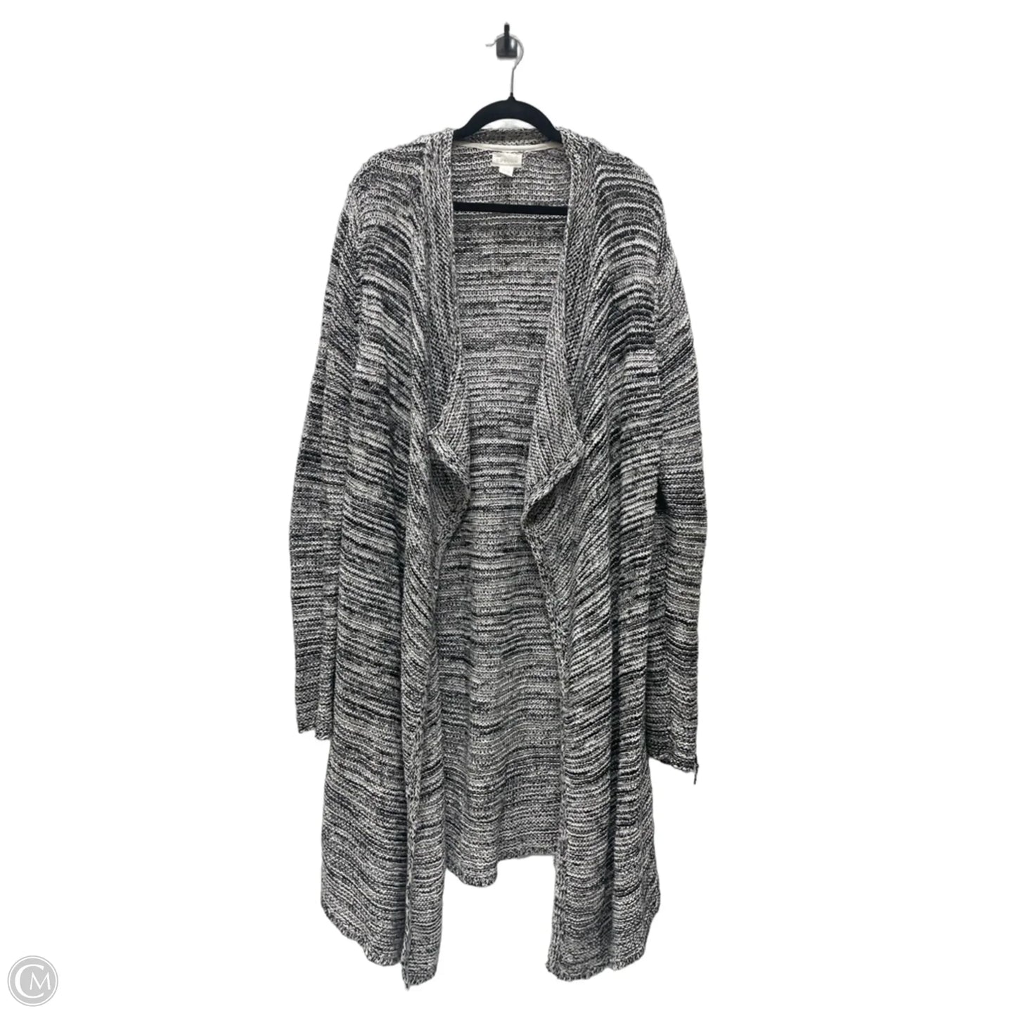 Sweater Cardigan By Caslon In Black & Cream, Size: L