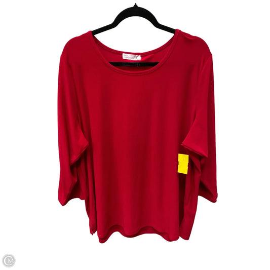 Top Long Sleeve By 89th And Madison In Red, Size: 2x