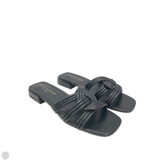 Sandals Flats By Marc Fisher In Black, Size: 8.5