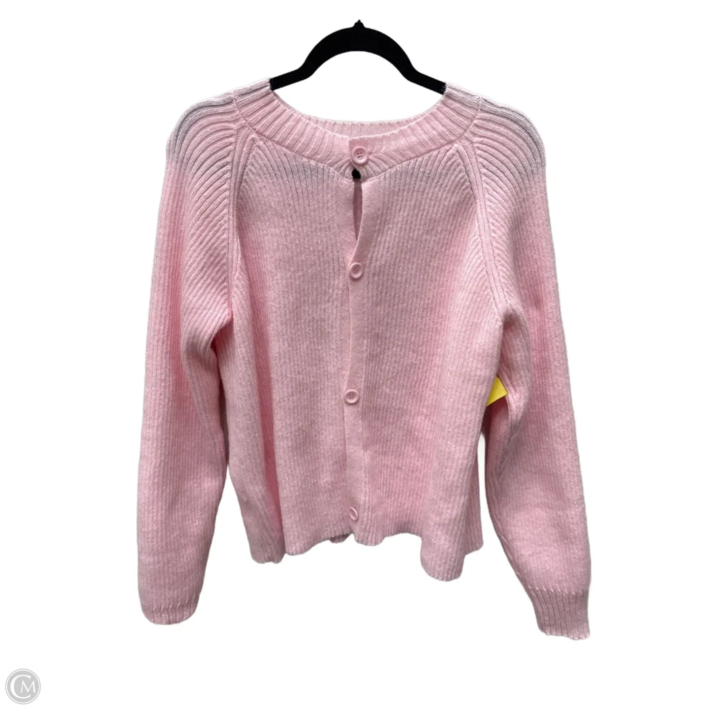 Sweater Cardigan By Clothes Mentor In Pink, Size: M