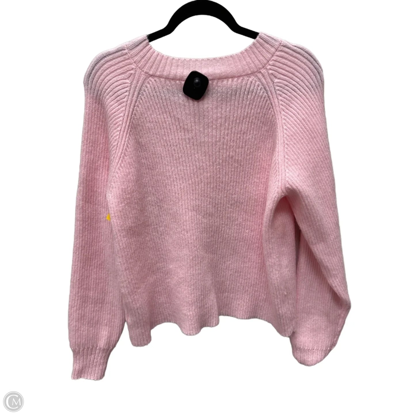 Sweater Cardigan By Clothes Mentor In Pink, Size: M