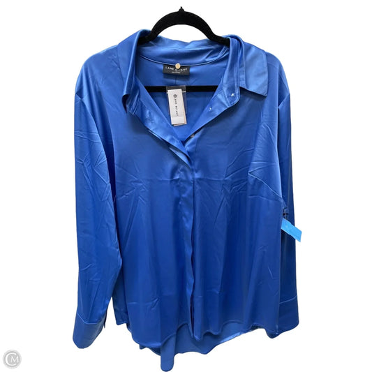 Tunic Long Sleeve By Lane Bryant In Blue, Size: 3x