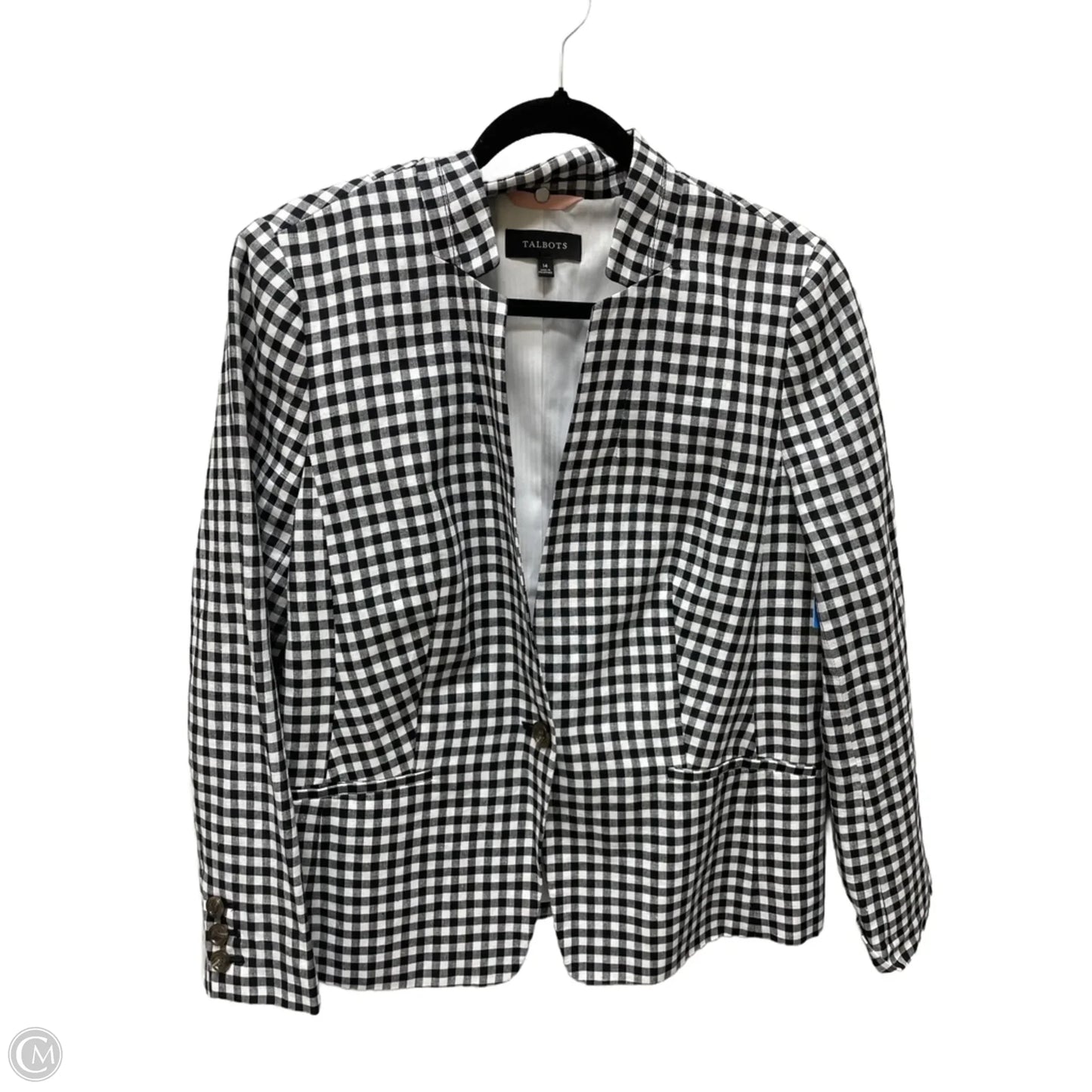 Blazer By Talbots In Plaid Pattern, Size: L