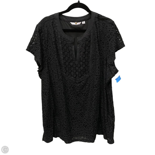 Top Sleeveless By Isaac Mizrahi Live Qvc In Black, Size: 3x