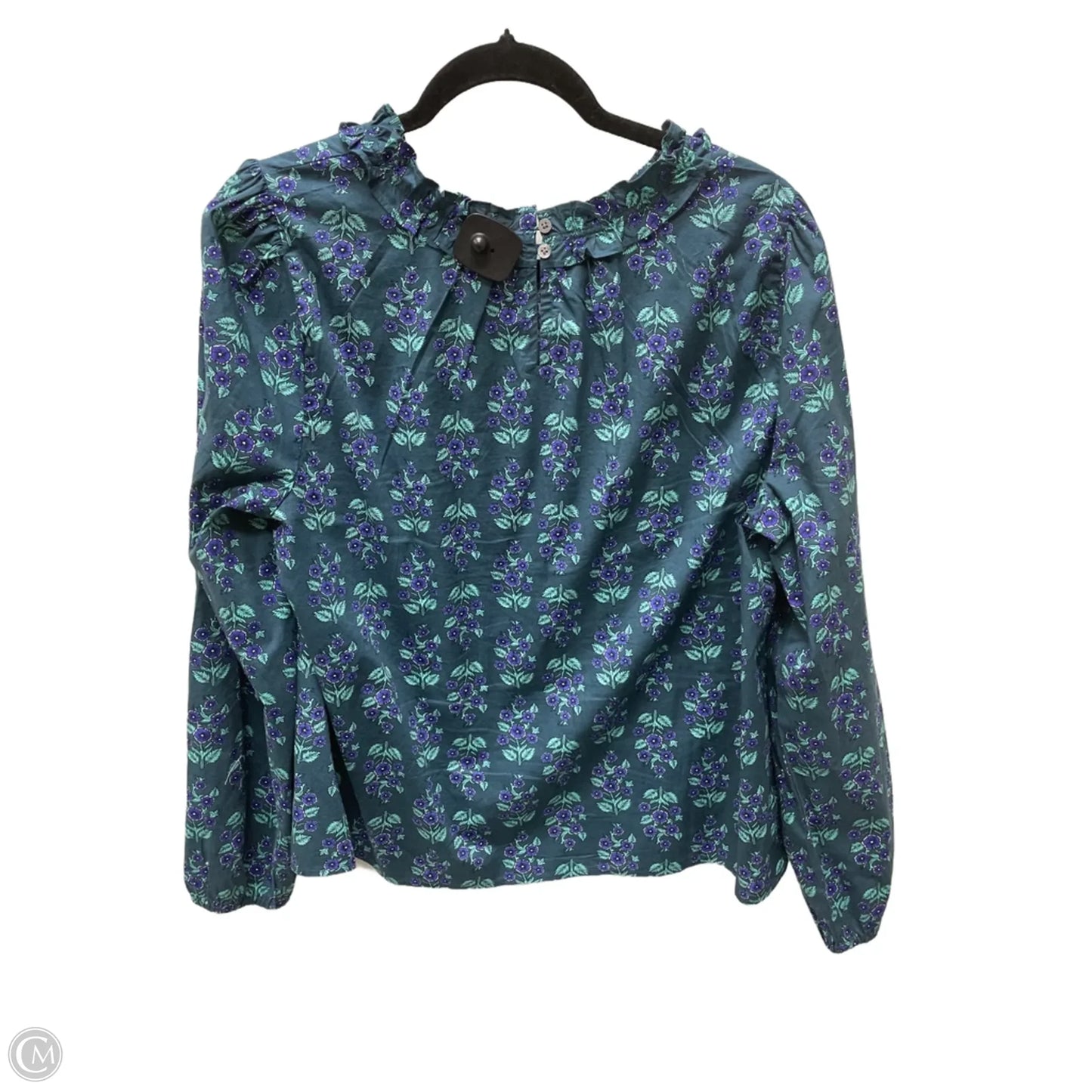 Top Long Sleeve By J. Crew In Floral Print, Size: Xl