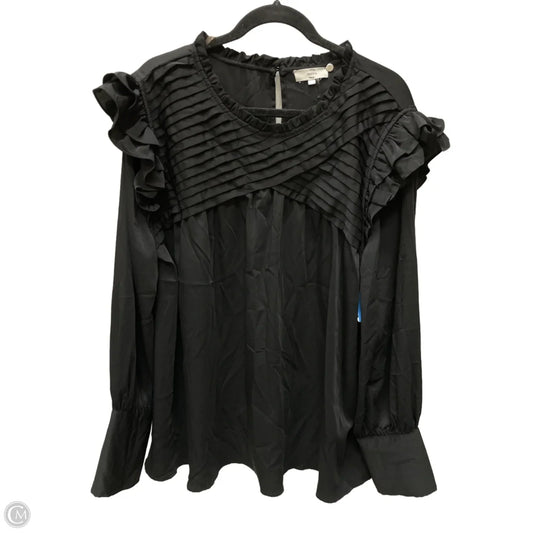 Blouse Long Sleeve By Entro In Black, Size: 1x