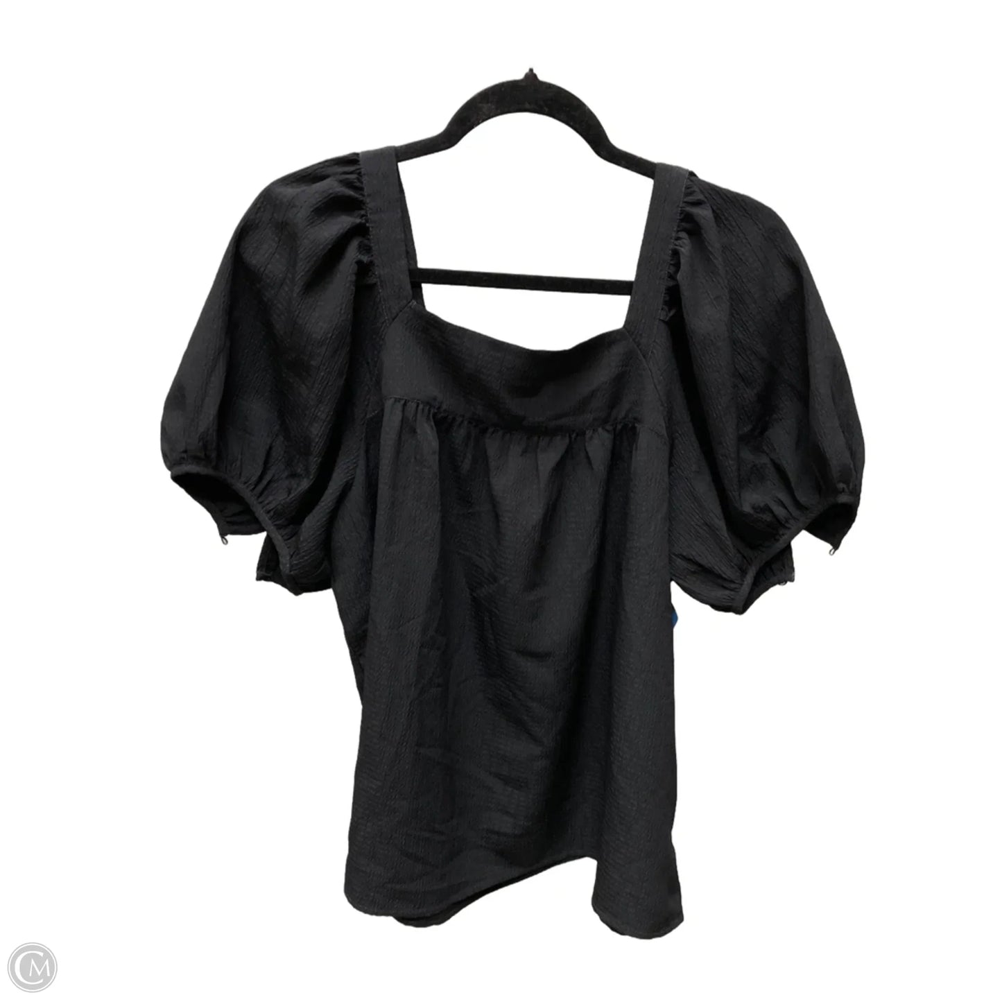 Blouse Short Sleeve By Madewell In Black, Size: L