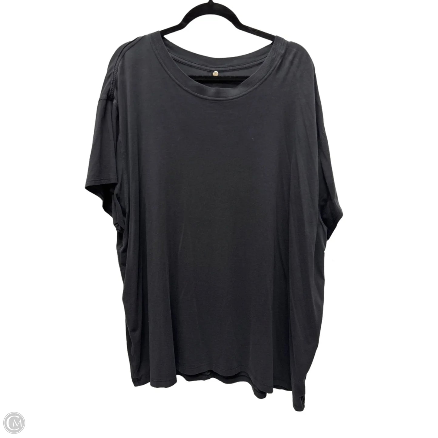 Athletic Top Short Sleeve By Lululemon In Black, Size: 1x