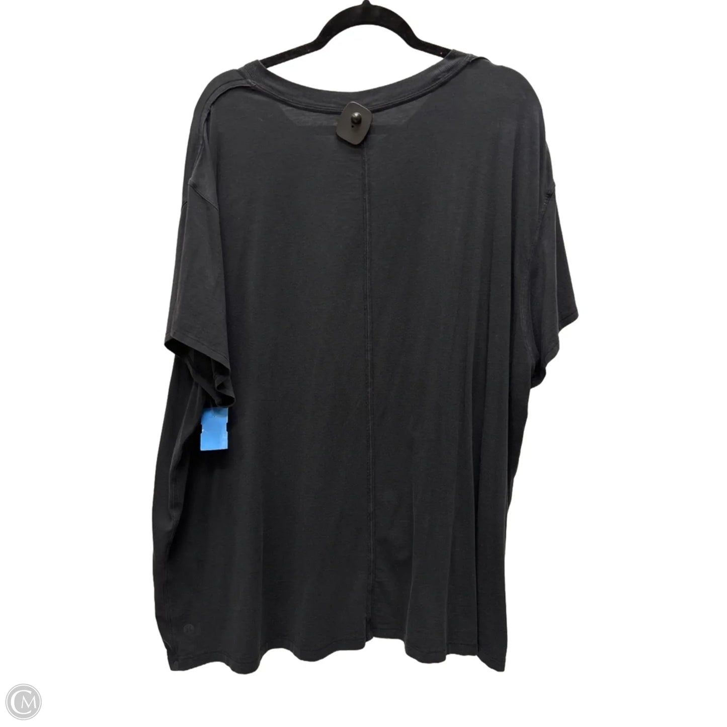 Athletic Top Short Sleeve By Lululemon In Black, Size: 1x