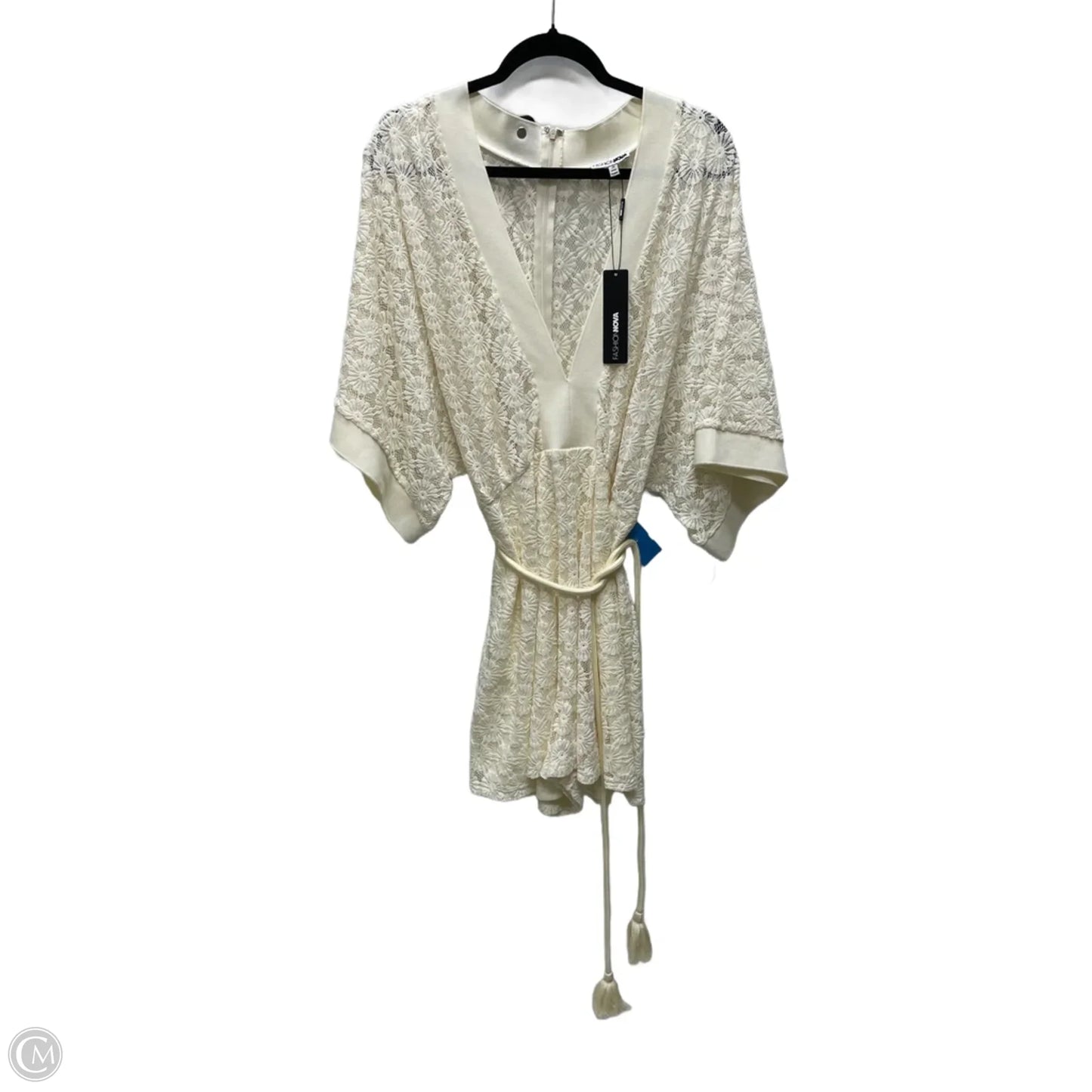 Romper By Fashion Nova In Cream, Size: 2x