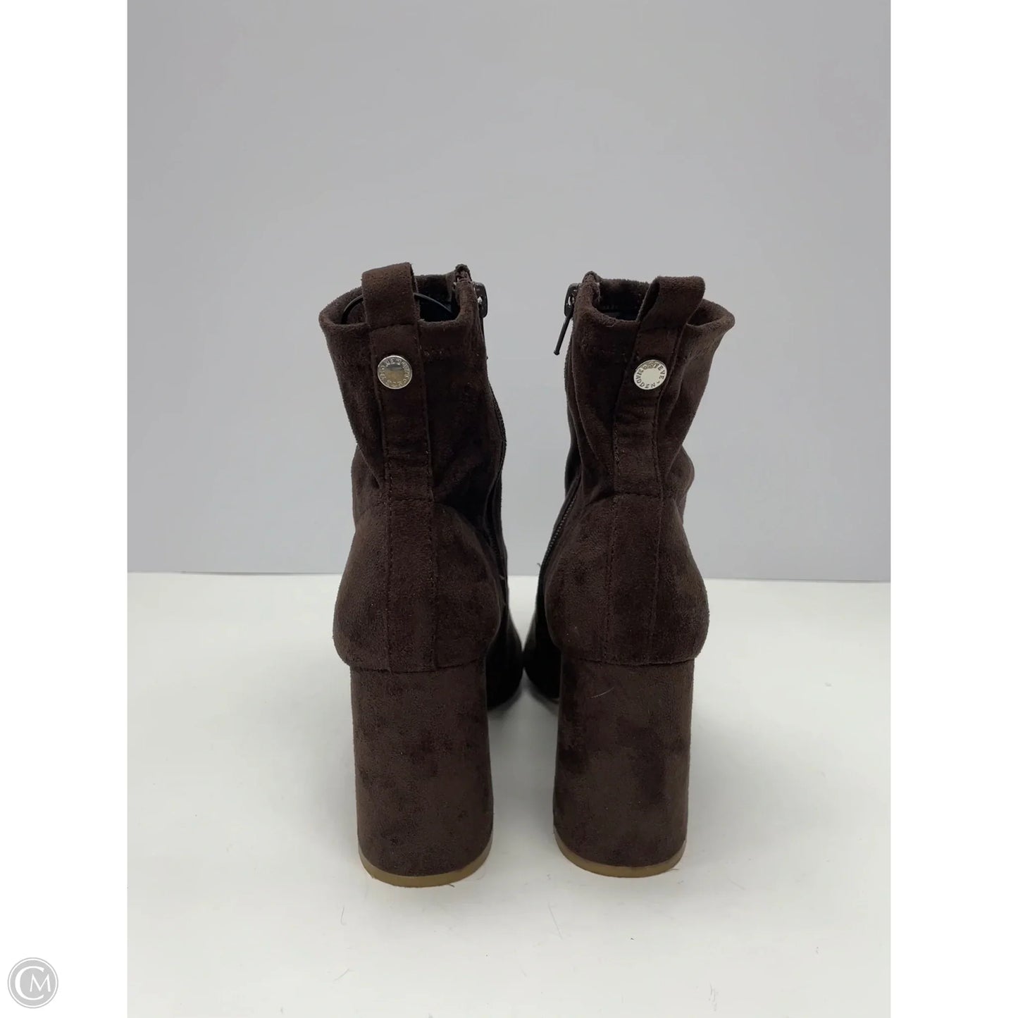 Boots Ankle Heels By Steve Madden In Brown, Size: 8.5
