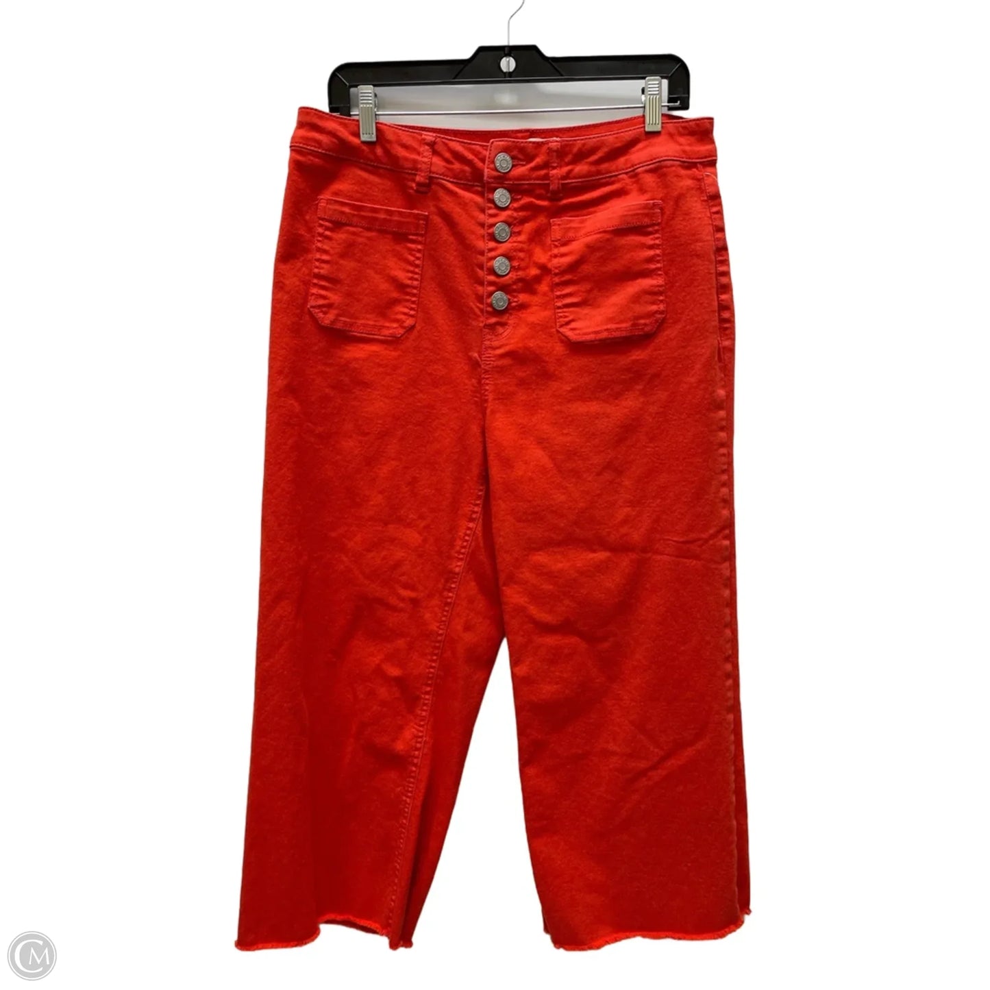 Jeans Wide Leg By Cato In Orange Denim, Size: 14