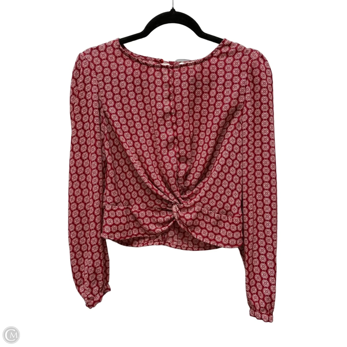 Top Long Sleeve By Lily White In Red & White, Size: S