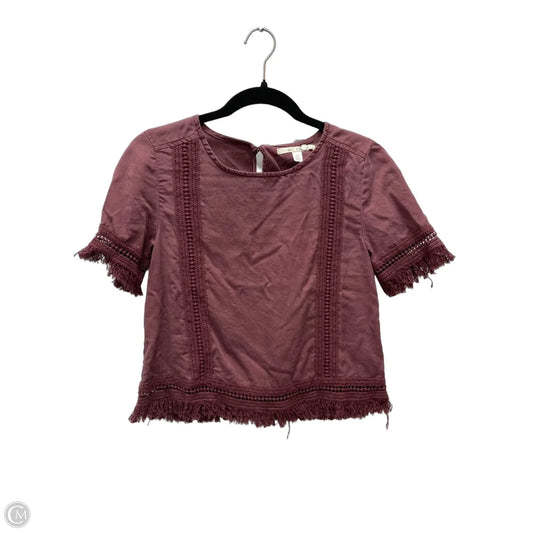 Top Short Sleeve By Mi Ami In Purple, Size: Xs